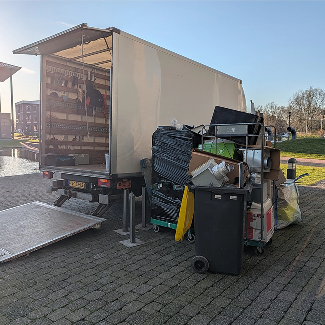 truck full of industrial waste from Zoetermeer